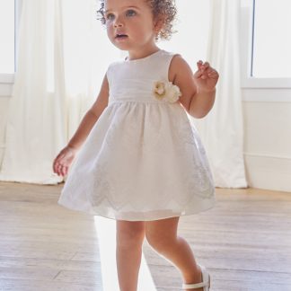 Vestido organza bordado